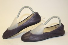 Lanvin River 2006 Aubergine Soft Leather Ballet Flats Womens Size 37.5 Shoes