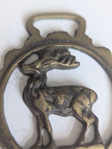 Vintage brass stag horse - vintage,