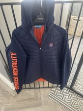 Golf Men’s Insulated Jacket Bunker Mentality Navy Blue And Orange Logo Sz L
