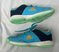 Adidas Court Stabil Blue Indoor Non Marking Tennis Trainers- UK Size 5.