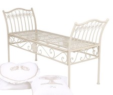 Nostalgic wrought metal bench