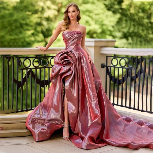 Ruched prom dresses strapless - ruched,