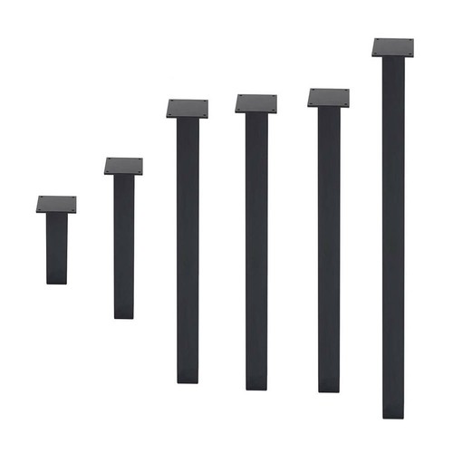 4pcs tube black metal steel - 4pcs,