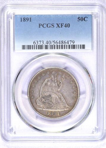 1891 seated liberty half - 1891,