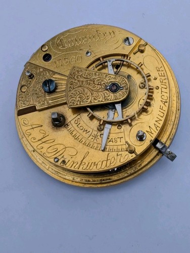 Fusee pocket watch movement - fusee,