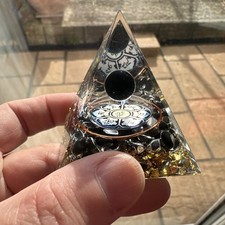 Unusual Black Orgone Pyramid Energy Generator Reiki Healing E
