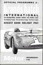 Brands Hatch  1963 Programme: Jim Clark, F. Gardner, Scalextric & Cortina Advert