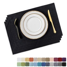 Black Placemats Set Of 4 Heat