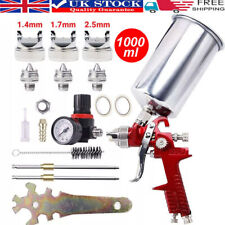 HVLP Spray Gun Kit Gravity Feed Car Primer Paint 1.4mm 1.7mm 2.5mm Nozzle 1000ML