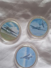 3 X RAF COINS GOLD PLATED SET