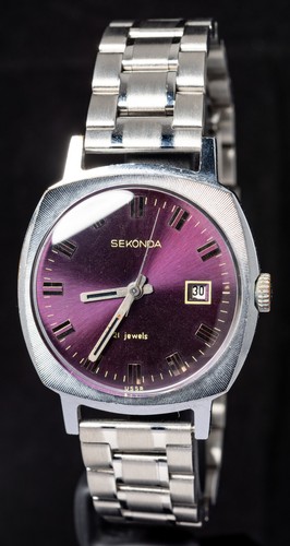 Sekonda ussr purple dial - purple,