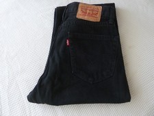 LEVIS 751 Jeans Mens W30 L30 Regular Straight Fit Vintage BLACK Denim Red Tab