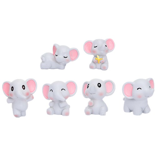 6pcs colorful small - small, resin