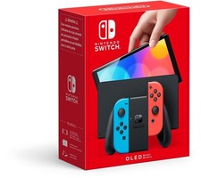 NINTENDO Switch OLED Neon Red and Blue - BOX DAMAGE