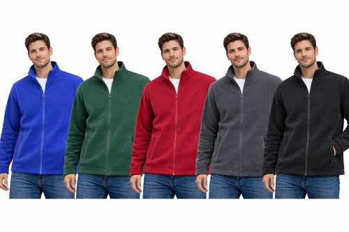 Men full zip fleece jacket - zip,