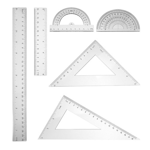6pcs clear plastic - 6pcs, student