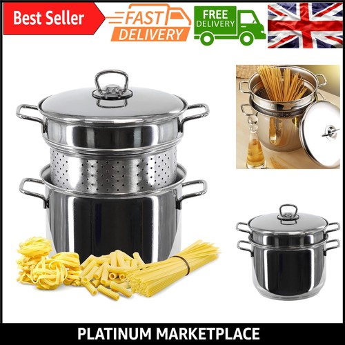 Stainless steel 22cm pasta pot - stainless,