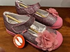 Pediped Flex Estella - Glitter Mary Janes - Size EU 31 (UK kids 12.5) - Pink