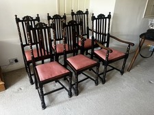 Six Solid oak Dining Chairs