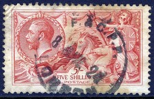 GB KG V 1919 5/- Seahorses