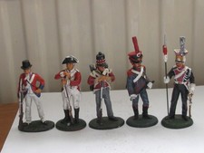 Del Prado Napoleonic lead soldiers x 3 French & 2 British in excellent condition