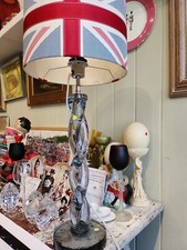 Beautiful Lamp Cristallo Al Pombio 24 PbO Qith Union Jack Lampshade 
