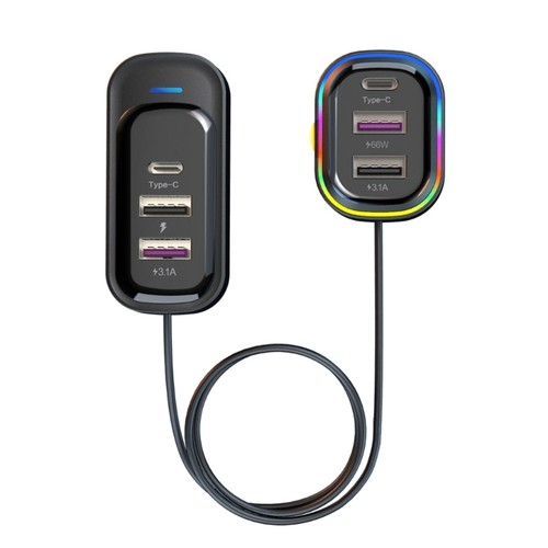 High speed 66w car usb - usb, charger