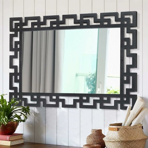 Mirror wall decor with wooden - mirror,