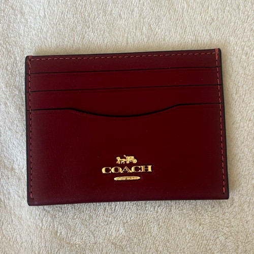 Coach cardholder wine red - ,