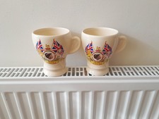 Ovaltine Silver Jubilee 1977  mugs x 2. The Ovaltine pottery, Sandygate Vintage