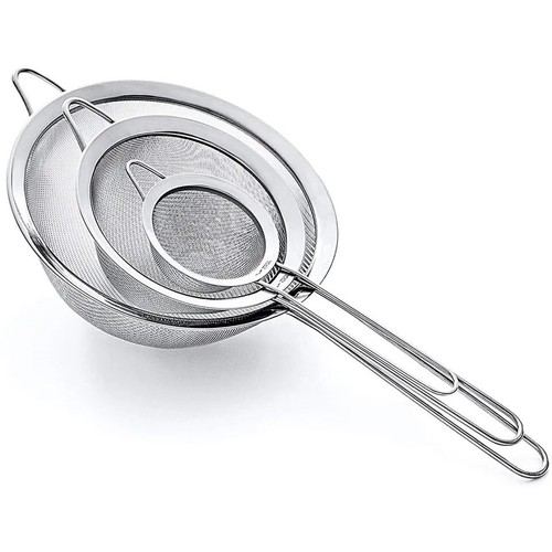 3pcs stainless steel fine mesh - 3pcs,