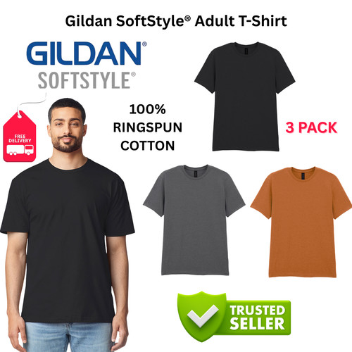 Pack gildan softstyle cotton - softstyle,