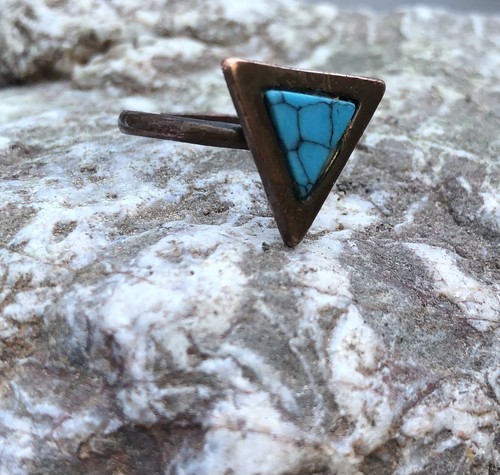 Vintage turquoise pyramid - vintage,