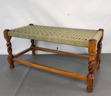 Vintage Long Foot Stool Barley