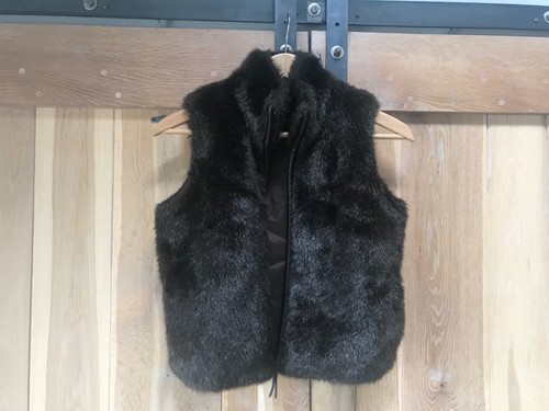 Brown faux fur gillet size - , 8