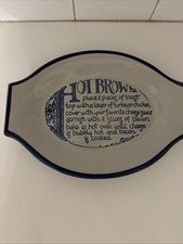 LOUISVILLE STONEWARE "HOT BROWN" SANDIWCH PLATE Blue White