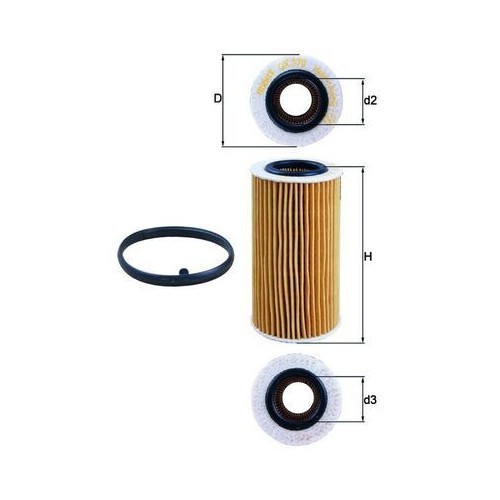 Oil filter mahle ox370d1 for - filter,