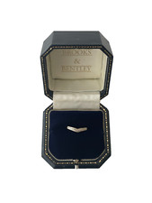 Diamond Ring 9ct Gold Diamond Wishbone Ring - Size O