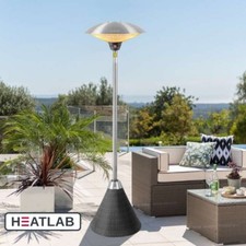H2.1m 2.1kW IP44 Freestanding Halogen Bulb Infrared Electric Patio Heater