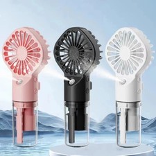 Handheld Mist Fan With Water Humidifier Cooler Rechargeable Mini Hand Spray Fans