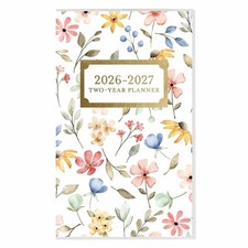 Happy Floral Slim Diary 2026 - 2027 - Designs & Patterns - Month To View