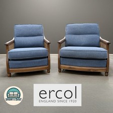 Pair Ercol Bergere Armchairs
