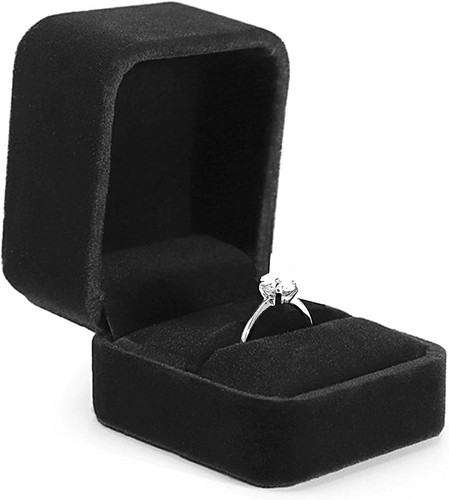 Velvet ring box engagement - -, &