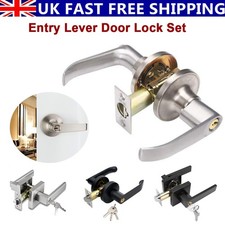 Entrance Lever Door Handle Office Front Door Gate Entry Bedroom Lock w/ Keys Set