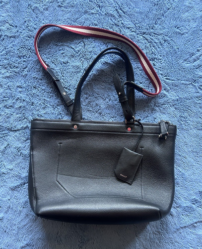 Bally black leather tote bag - bally,