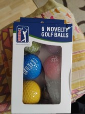 PGA Tour 6 Novelty Golf Balls Set Of 6
