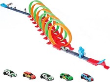 Toy Car Track Set with 8 x