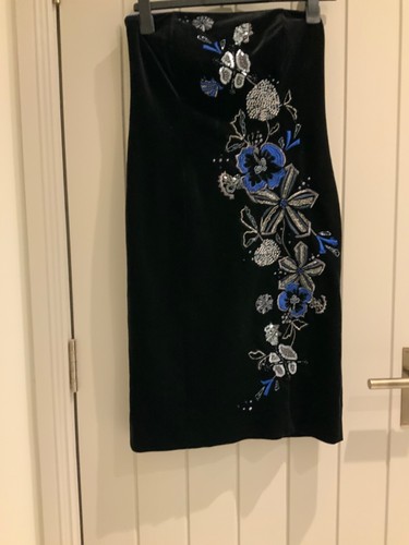 Debenhams strapless velvet