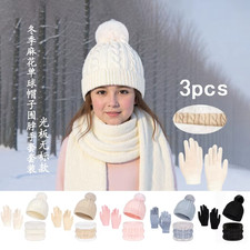 Kids Winter Knit Hat Scarf