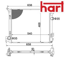 COOLANT RADIATOR 622 008 HART